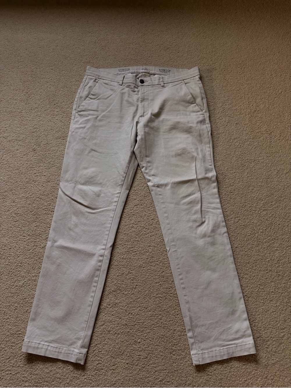 St. John's Bay Beige/Tan Straight-Leg Chinos